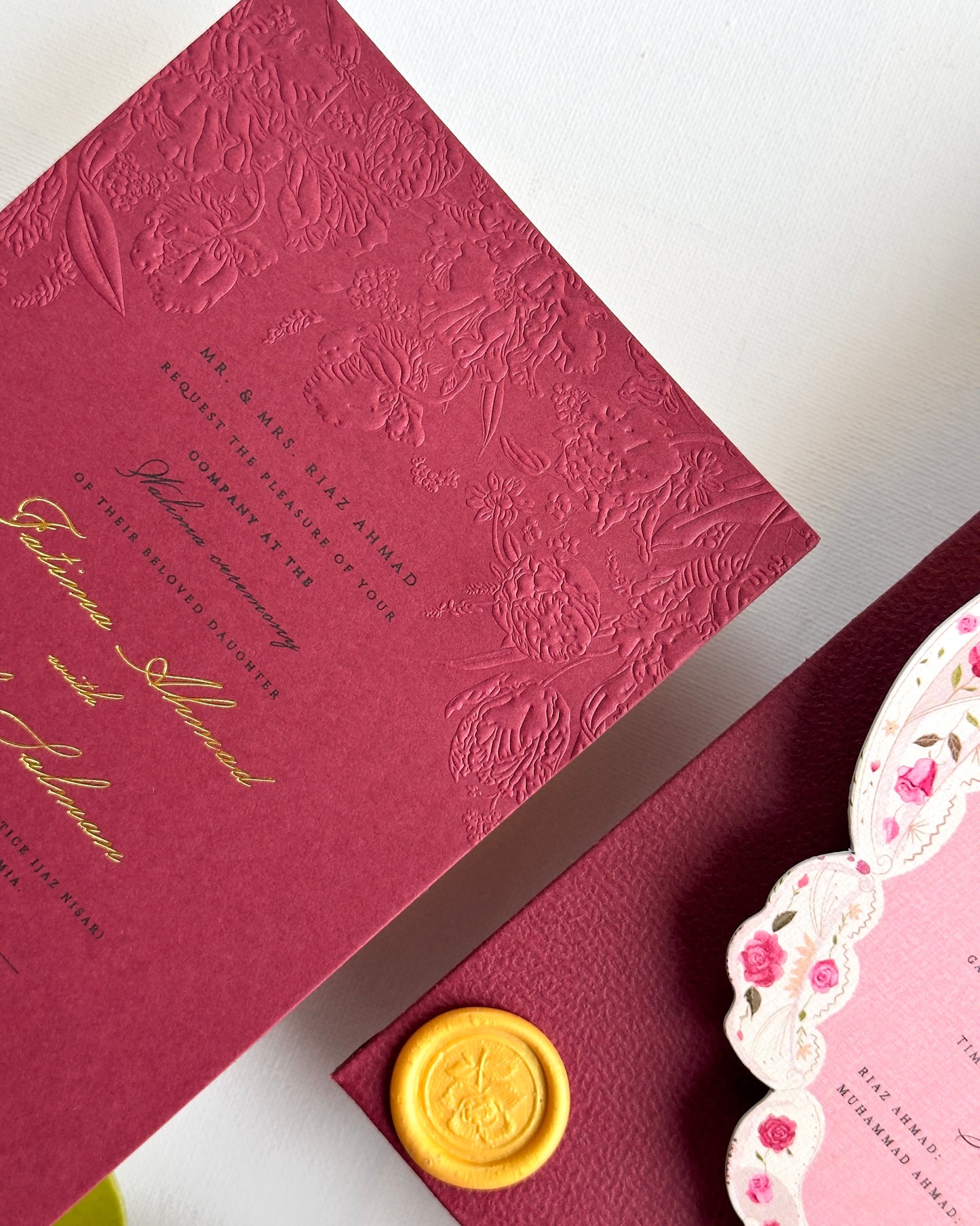 Peony Inspired invitation