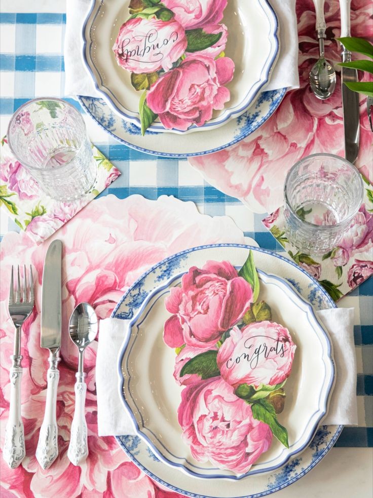 Peony dye Cut Table Card