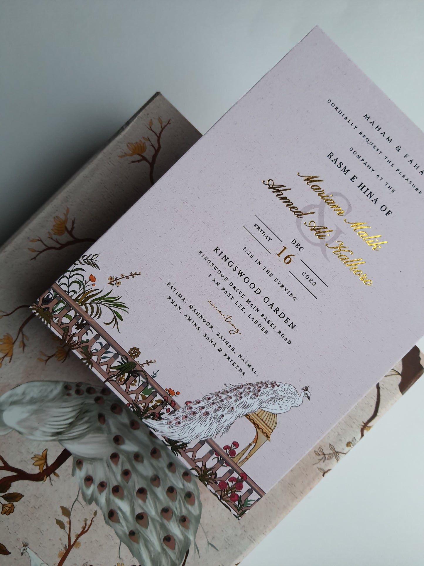 Medieval Mughal Boxed invitation