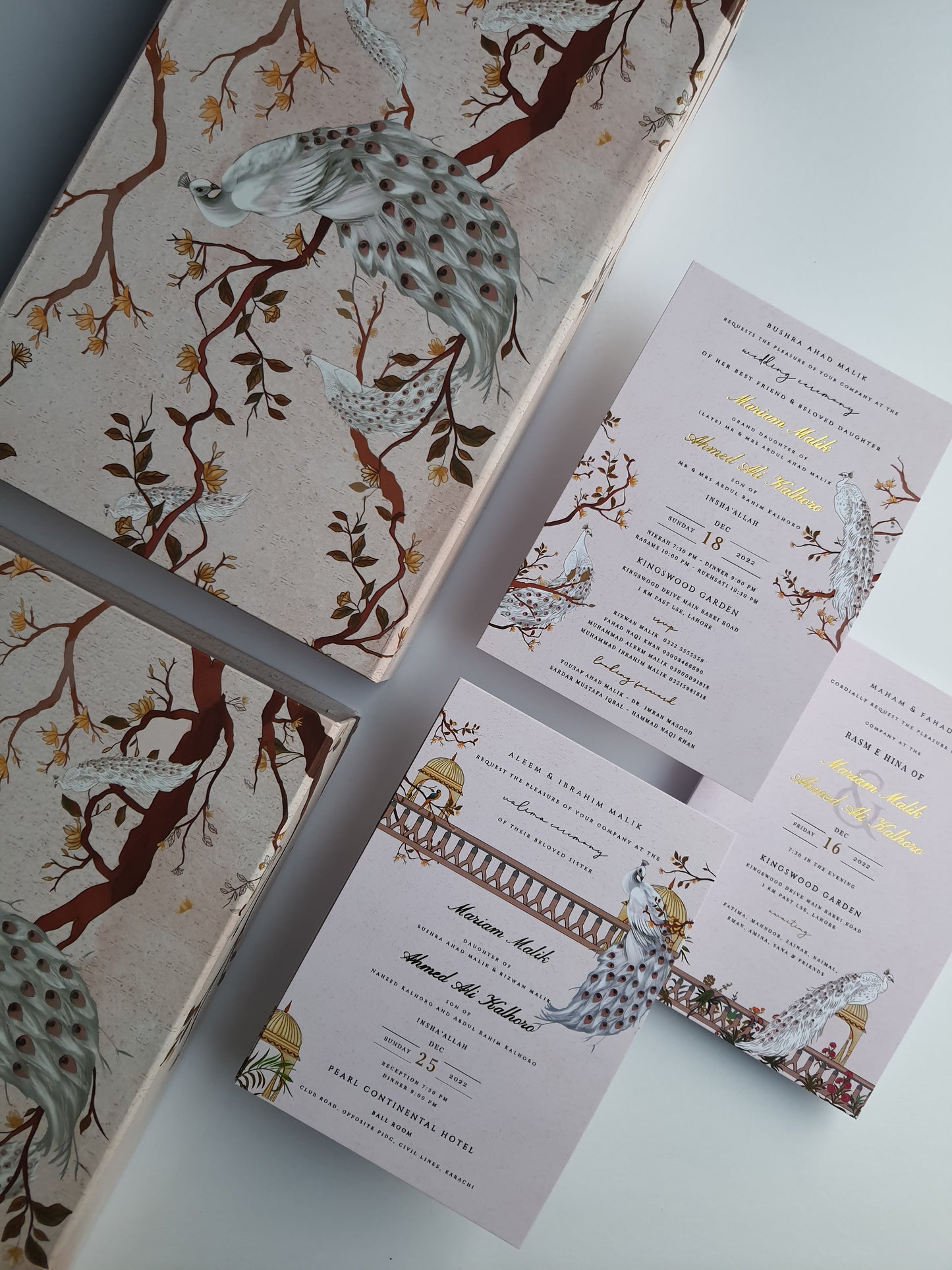 Medieval Mughal Boxed invitation