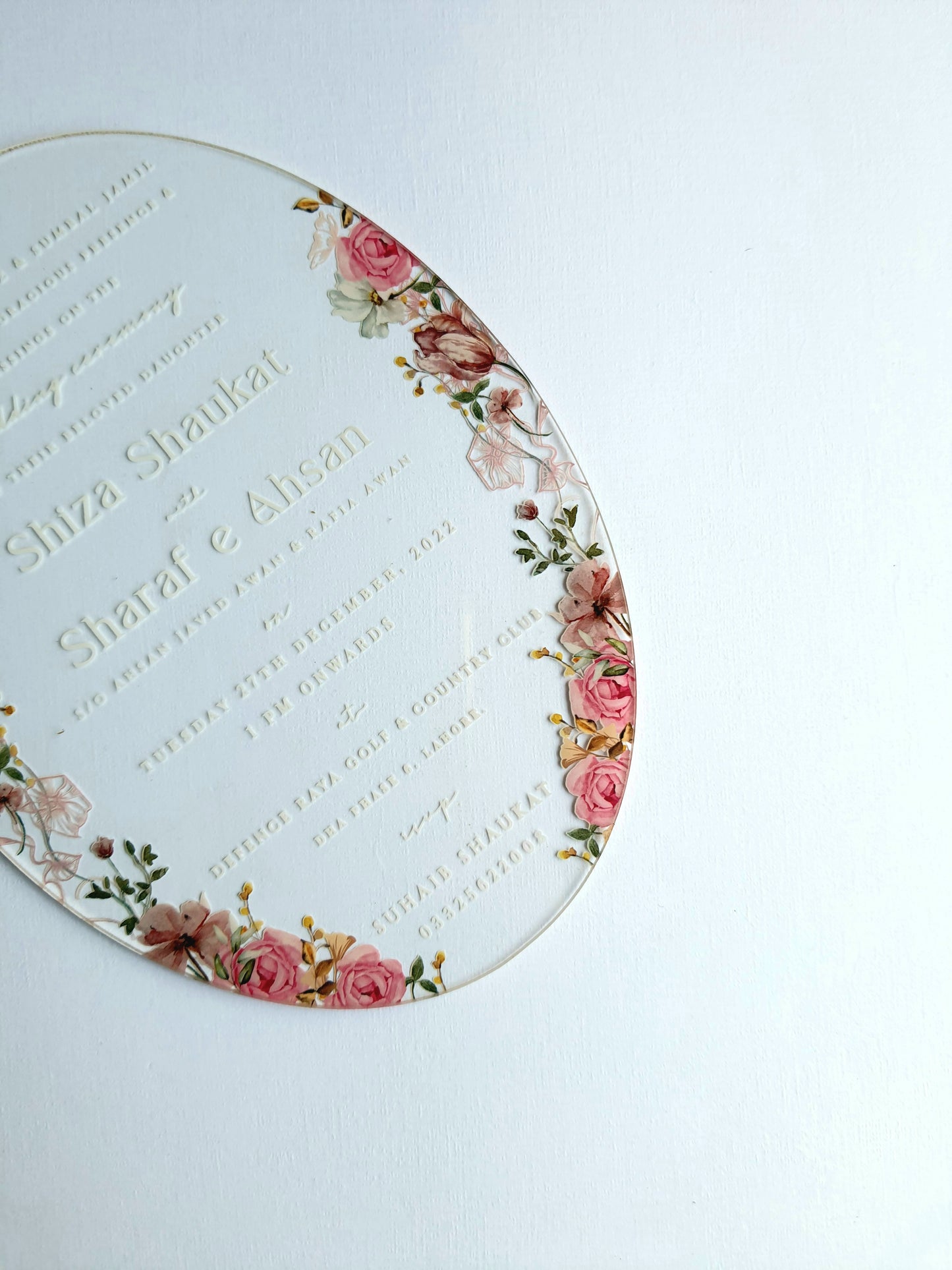 Acrylic Invitation | Floral