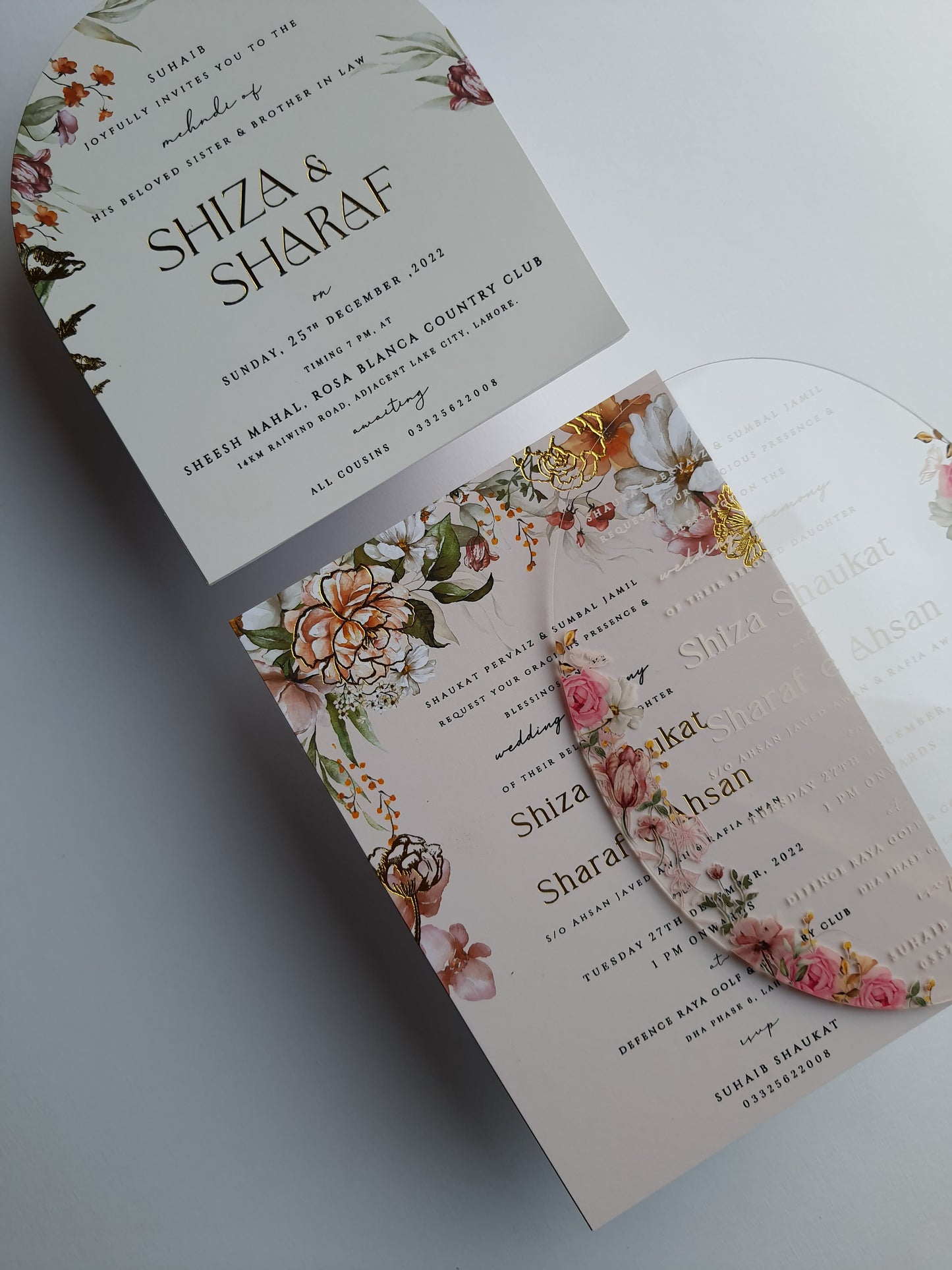 Acrylic Invitation | Floral